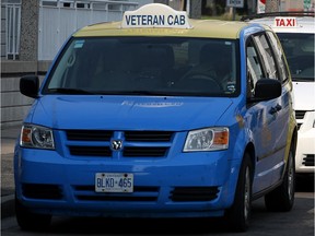 A Veteran Cab lines up for fares at Caesars Windsor in this July 2015 photo.