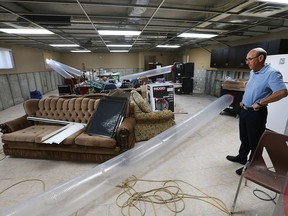 Dan Soulliere, executive director of the Brentwood Recovery Home in Windsor, looks over the basement of the women's residence on Seot. 5, 2017. The building suffered extensive damage during the recent flood.