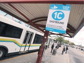 Transit Windsor has released a beta version of the new bus tracker. You text your stop to a set number and it texts you back the time a bus will be arriving. A sign with the new feature is shown at the downtown bus station on Sept. 29, 2017.