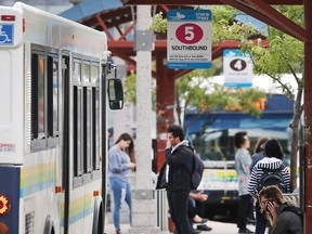 A Transit Windsor bus is shown at the downtown station on Sept. 29, 2017.