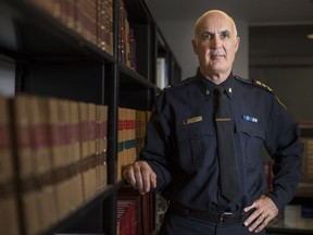 Windsor police Chief Al Frederick is pictured in the Windsor police library after announcing his retirement on Sept. 14, 2017. Frederick served for 33 years, five as Windsor police chief.