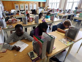 A Grade 6 class is seen at Marlborough Public School in Windsor on Sept. 26, 2017.