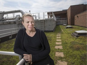 Karina Richters, Supervisor, Environmental Sustainability and Climate Change with the City of Windsor, is pictured on the green roof at the Lou Romano Water Reclamation Plant on Sept. 12, 2017.