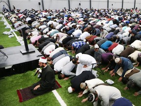 Windsor and Essex County Muslims celebrate the Eid al-Adha holiday with prayer on Sept. 1, 2017 at Central Park Athletics in Windsor.