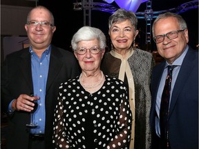 The Windsor Endowment for the Arts hosted a gala on Sept. 17, 2017, at Caesars Windsor to celebrate the Morris and Beverly Baker Foundation and its many years of philanthropic generosity to Windsor-Essex. Shown are Joshua Baker, left, Beverly Baker, Bianca DeLuca and Rabbi Phillip Scheim.