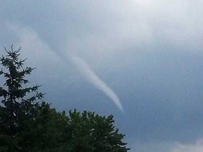A funnel cloud over the McGregor area is visible in this June 2014 file photo.