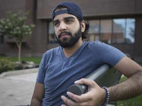 Talha Javaid, 21, a University of Windsor student studying computer science, found a racist note attached to his windshield during a visit to a Tecumseh arena on Sept. 21, 2017.