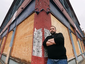 Windsor city councillor Rino Bortolin is shown at the corner of Ferry and Chatham streets in the city's downtown core. He says incentives will help develop vacant properties such as the ones in that area.