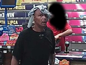 A security camera image from one of six Windsor robberies that occurred overnight between Sept. 24 and 25, 2017.