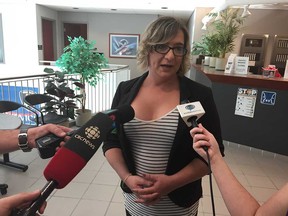 Jayce Carver of Windsor-Essex Transgender and Allied Support talks about her experience with sexual assault. Photographed at Windsor police headquarters on Sept. 26, 2017.