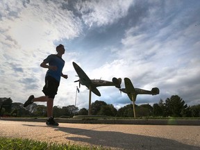 Spencer Konas, 16, of the Kennedy Collegiate cross country team, goes for a training run in Windsor's Jackson Park on Sept. 13, 2017.