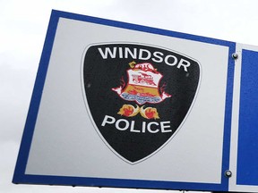 The Windsor Police Service sign at the Const. John Atkinson memorial tunnel in May 2017.