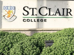 St. Clair College sign at its Cabana Road West entrance