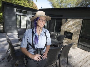 Jessica Rose, environmental educator with the Essex Region Conservation Authority, is shown Oct. 3, 2017, at a new upscale rental cottage at Holiday Beach.