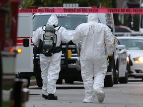 File photo of Windsor fire personnel wearing hazardous materials gear.