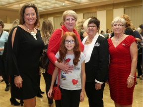 Lindsay Lovecky, left, Susie Licausi, Angellina Chimienti, Gale Simko-Hatfield and Vicki Granger attend A Girls Night Out in Handbag Heaven, the annual signature fundraiser of the Do Good Divas. The event features a live and silent auction of handbags donated by celebrities, designers, retailers, businesses and generous members of the community.