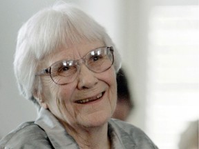 FILE - In this Aug. 20, 2007, file photo, author Harper Lee smiles during a ceremony honoring the four new members of the Alabama Academy of Honor at the Capitol in Montgomery, Ala.