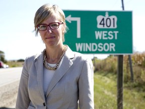 Allyson Storey, shown on Oct. 2, 2017, is pushing for Highway 401 barriers east of Tilbury to prevent cross-over crashes like one on Aug. 29 near Dutton that killed her friend Lynda Payne and Payne's five-year-old daughter.