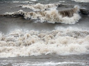 Waves roll on the shoreline at Point Pelee Drive in Leamington in this May 2017 file photo.