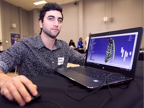 Andre Khayat, a mechanical engineering student at the University of Windsor, is shown at Print for Healthcare on Oct. 20, 2017 at the Hotel-Dieu Grace Healthcare's Tayfour Campus.