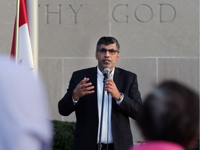 vigil

WINDSOR, ON. OCTOBER 3, 2017. --   The Windsor Islamic Council held a community vigil on Tuesday, October 3, 2017, at City Hall in the wake of a recent terrorist attacks in Edmonton and Las Vegas. Approximately 50 people attended the event. Dr. Maher El-Masri speaks during the vigil. (DAN JANISSE/The Windsor Star)
Dan Janisse