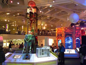 This giant elephant clock is one of the exhibits at 1001 Inventions: Untold Stories from a Golden Age of Innovation at the Michigan Science Center.