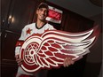 Nick Horvath threw the first octopus on the ice at the Red Wings home opener. He is pictured at his Windsor, ON. home on Oct. 6, 2017.