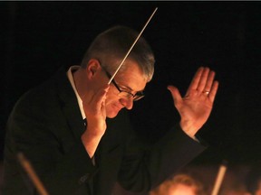 Conductor Peter Wiebe leads a group of musicians from the Windsor Symphony Orchestra in a performance at the Windsor Jewish Community Centre on Oct. 3, 2017. The musicians featured the works of noted Jewish composers.