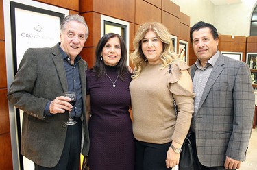 Carmen Catauro and wife Houda, Micheline Chahine and husband Camille.
