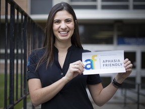 Julia Borsatto, a University of Windsor masters student in clinical neuropsychology shown Nov. 17, 2017, is a member of Aphasia Friendly Canada, which just launched an education campaign targeting local businesses.