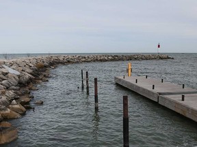 The break wall at Belle River Marina is shown in this 2015 file photo.