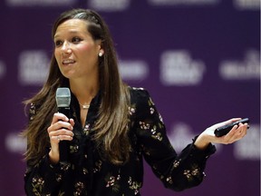 Natalie Panek, a Canadian rocket scientist, speaks at the Build a Dream event at the Ciociaro Club in Windsor on Nov. 2, 2017.