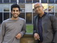 Dominick Matta, 19, left, an engineering student at the University of Windsor, is pictured with Jose Guzman, 42, on Nov. 8, 2017. Matta performed CPR on Guzman after he collapsed on a treadmill at the gym they both attend.