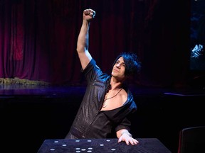 Magician and illusionist Criss Angel after performing a table trick in 2016.