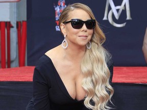 Mariah Carey at her handprint ceremony at the TCL Chinese Theatre in Hollywood, California, on Nov. 1, 2017.