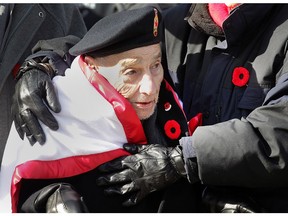 Korean War veteran Stan Gauthier, 87, is shown during Windsor's Remembrance Day ceremony, Nov. 11, 2017.