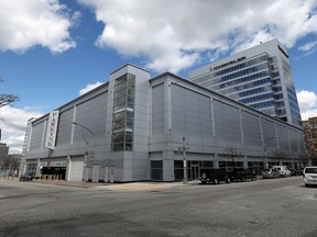 One Riverside Drive West, formerly known as the Canderel building, is seen in Windsor on April 12, 2016.