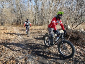 About 100 cyclists, runners, hikers and supporters met at Black Oak Heritage Park on Dec. 3, 2017, concerned about what's happening at the park.