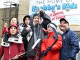 Following a $5,000 donation by St. Clair College Alumni Association, Knobby's Kids gather for a group photograph at Lanspeary Park Saturday December 9, 2017. Knobby's Kids organizer Marty Kerester, right, is joined by participants Mimi Wah, 11, left, Thamu Kur, 12, Htoo Wah, 10, Kyae Lie, 10 and Keegan Davis, 6.