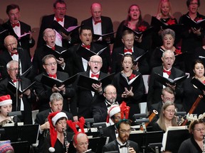 Windsor, Ontario. Dec. 17, 2017.  Windsor Symphony Chorus perform during the Grinch Medley, part of the Windsor Symphony Orchestra's Toldo Holiday Pops concert at Capitol Theatre Sunday December 17, 2017.  WSO had great support over the weekend, Sunday's Toldo Holiday Pops matinee was sold out.