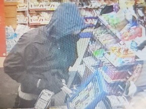 Windsor police have released a surveillance photo of an armed robber who held up a convenience store in the 1200 block of Monmouth Road on Dec. 12, 2017.