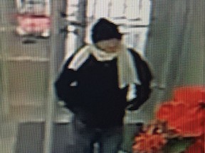 Windsor police released a surveillance photo of a man who robbed a jewelry store in the 7200 block of Tecumseh Road East on Dec. 22, 2017