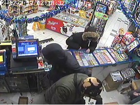 Essex County OPP are looking for three masked men who robbed a Tecumseh convenience store around 2 a.m. on Dec. 17, 2017