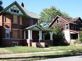 Rundown houses are shown in this file photo.