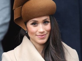 Meghan Markle attends Christmas Day Church service at Church of St Mary Magdalene on December 25, 2017 in King's Lynn, England.