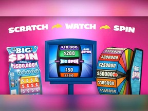 A promotional image for BIg Spin - a new multi-platform game from the Ontario Lottery and Gaming Corporation.