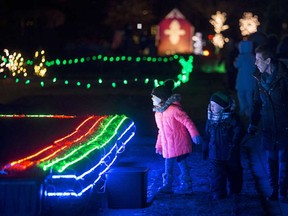 Visitors to Jackson Park enjoy the Bright Lights Windsor display on Dec. 8, 2017.