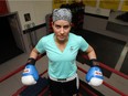 Boxer Mary Spencer is shown working out at the Windsor Amateur Boxing Club in this April 2015 file photo. She was the then-defending Pan Am Games champion.