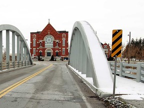 Snow on the bridge over River Canard in Amherstburg on Christmas Day, Dec. 25, in 2012.