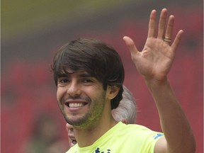 Soccer star Kaka is picutred in this Oct. 10, 2014 file photo.